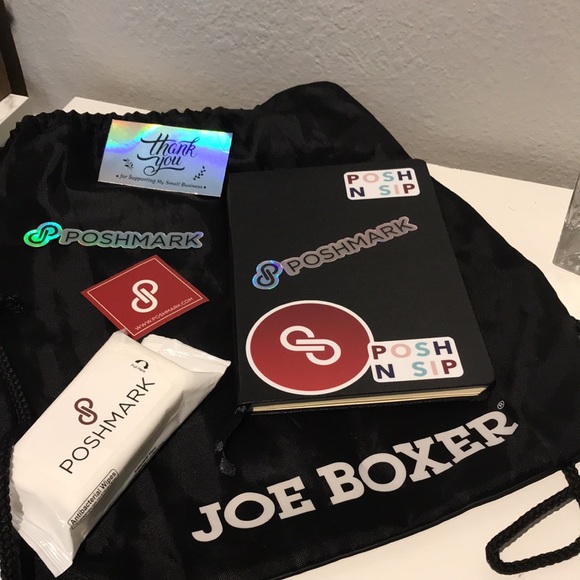 Poshmark Poshfixings Goodie Bag Starter Kit Assortment Joe Boxer Drawstring Bag - Picture 4 of 5